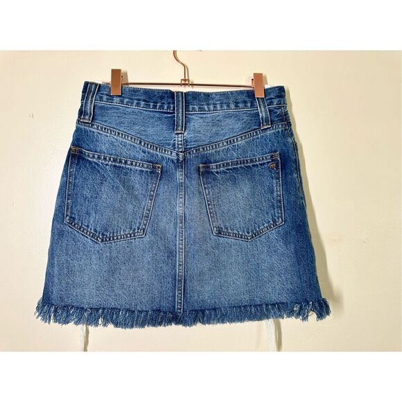 Madewell Rigid Denim Distressed Jean Skirt Size 25 - Picture 5 of 7